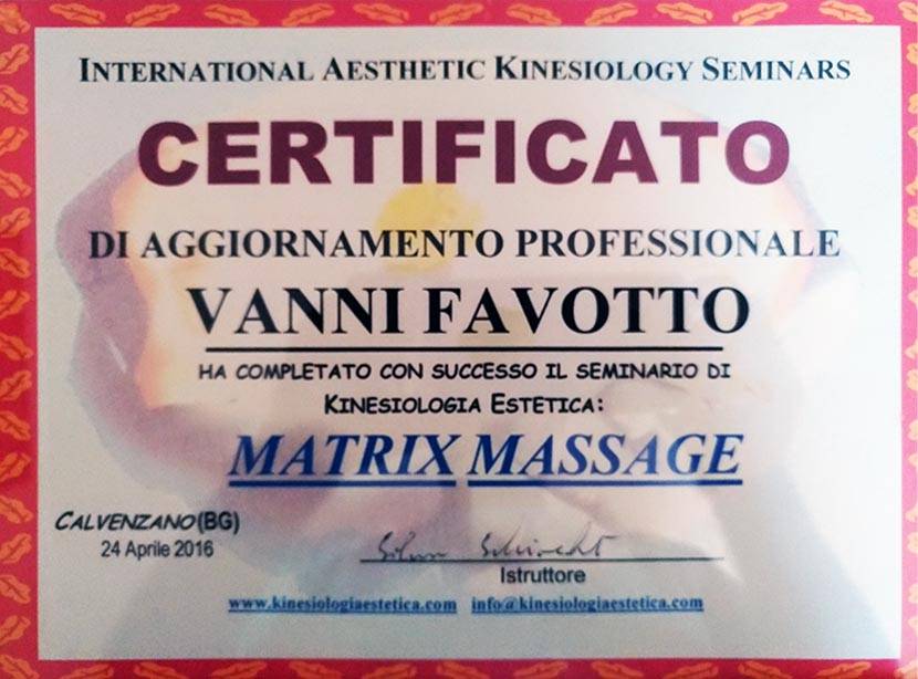 Vanni Favotto Diploma Matrix